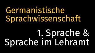 NEUE VERSION  LINK IN BESCHREIBUNG  Sprachwissenschaft 1 SpracheGrammatik & Sprache im Lehramt