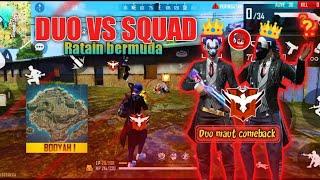 Main DUO VS SQUAD auto ratain Bermuda ama temen eh malah tiba-tiba HP gw ngeblank  FREE FIRE