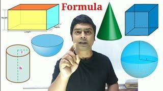 Mensuration Maths Tricks  Surface Area Formula  Mensuration  Formula  3d Shapes Formula