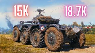 World of Tanks Panhard EBR 90 - 15K Assist Damage & Rhm.Pzw 18.7K etc