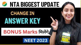 NEET 2023 LATEST UPDATE  BONUS MARKS & New Answer Key #neet2023 #neet #update