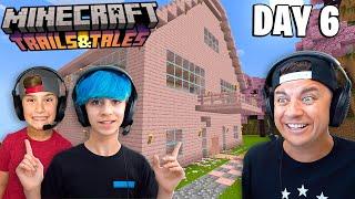 LIVE - Finishing our SMP House Minecraft 1.20 Trails & Tales Day 6