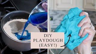 EASY PLAYDOUGH RECIPE  How to Make Play Doh at Home  The Squishiest Play Dough DIY Tutorial