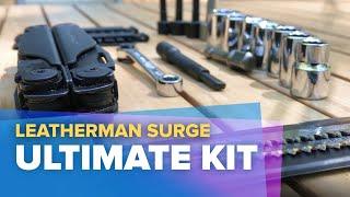 Leatherman Surge Ultimate organizer and kit ratchet socket set bit kit measuring tape