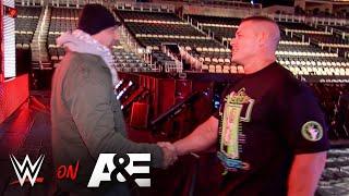 John Cena and Batista reminisce about WrestleMania main events A&E WWE Rivals John Cena vs. Batista