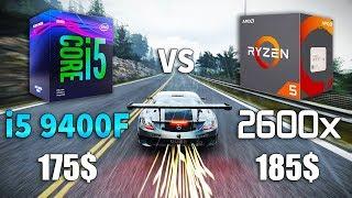 i5 9400F vs Ryzen 5 2600x Test in 9 Games