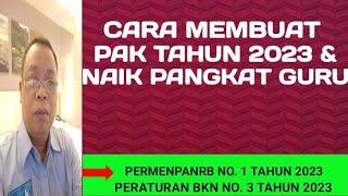 Cara Membuat PAK dan Menghitung Angka Kredit Guru Tahun 2023