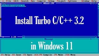 How To Download And Install C++ in Windows 11  Install turbo c++ in windows 11