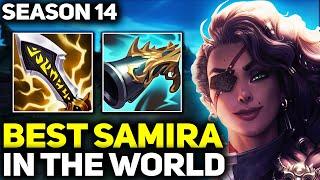 RANK 1 BEST SAMIRA IN SEASON 14 - AMAZING GAMEPLAY  League of Legends