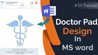 Doctor pad Design  How to design doctor prescription pad in MS word 