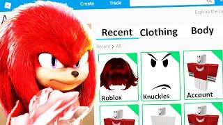 MAKING KNUCKLES SONIC THE HEDGEHOG 2 a ROBLOX ACCOUNT