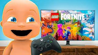 Baby Plays LEGO FORTNITE