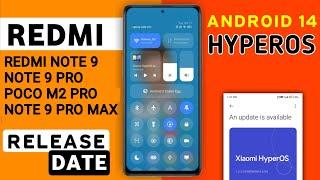 Poco M2 ProRedmi Note 99 Pro9 PRO MAX HyperOS Android 14 Update  Redmi Note 9 Pro Max New Update