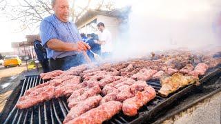 Street Food in Romania for Breakfast $1.15 ROMANIAN MICI KEBABS