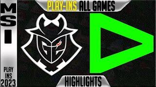 G2 vs LLL Highlights ALL GAMES  MSI Play ins 2023 Upper Round 1  G2 Esports vs Loud