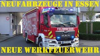 4 NEUFAHRZEUGE NEUE WERKFEUERWEHR EVONIK + NEUER GW LANUV NRW + NEUER ELW C-Dienst LÖSCHZUG BFFF