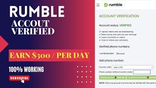 How to verify rumble account using Indian mobile number  Verification Problem Solved 2023