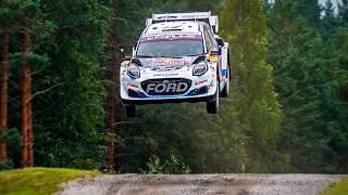 Best of WRC Rally Finland 2024  Crashes Action and Raw Sound