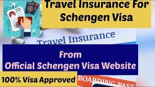 Travel insurance for Schengen Visa  how to buy a travel insurance for Schengen official website 