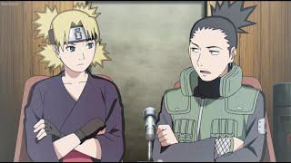 Konohamaru impersonating Naruto to take the Chunin Exam Shikamaru is the judge of the Chunin Exam