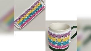 Crochet - Mug HugMug Cozy - Block Stitch Pattern