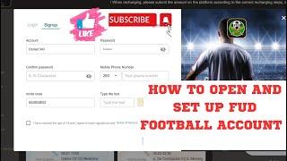 HOW TO CREATE AND SET UP FUD FOOTBALL ACCOUNT#football #footballbetting #betting