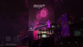Happy New Year 2024 From Down Under  #australia  credit - @CityofSydney