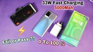 Infinix Note 10 Pro Battery Charging Test ️0 to 100% 33W Fast Charge+5000Mah Battery 