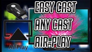 AnyCast EZ Cast USB Dongle  AirPlay iOS Apple EasyCast setup  Review 