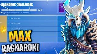 RAGNAROK FULLY UPGRADED STAGE 5 UNLOCKED Level 80 MAX RAGNAROK Fortnite Season 5 Tier 100 Skin