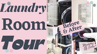LAUNDRY ROOM TOUR  ORGANISATION  UTILITY ROOM MAKEOVER  RENOVATION UPDATE  MUMMY OF FOUR UK