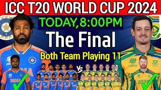 ICC T20 World Cup 2024  Final Match  India vs South Africa Playing 11  IND vs SA Playing 11 2024