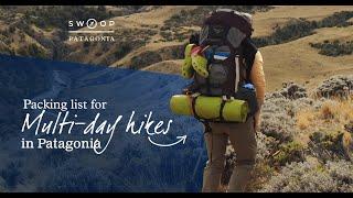 Packing list for multi-day hikes in Patagonia