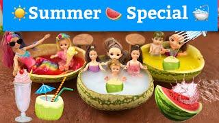 வசந்த காலம் Episode -290  Summer Special  Watermelon Bath  Barbie summer routine in tamil  doll