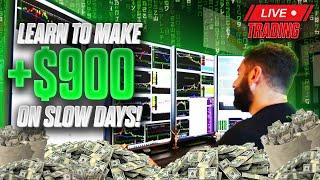 +$900 Profit LIVE TRADING Penny Stocks On a Slow Day  Millionaire Day Trader  LIVE TRADING VLOG*