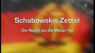 Schabowskis Zettel