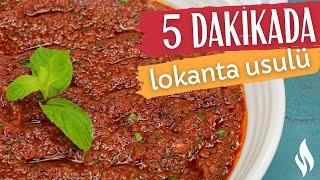 5 Dakikada Sofrada  Kaşık Kaşık Yedirten Acılı Ezme Tarifi 