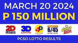 Lotto Result March 20 2024 9pm PCSO