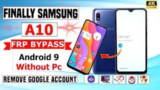 Samsung Galaxy A10 Frp Bypass Android 9 Without Computer  NO TALKBACK  Google Account Unlock 2024