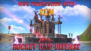 RUST  WIPE PROGRESSION WITH SUN  100-MAN RAID DEFENSE LEADS TO FOUNDATION WIPE  ZERG PROGRESSION