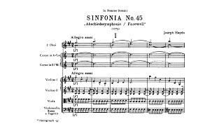 Haydn Symphony No. 45 in F-sharp minor Farewell with Score