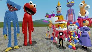 NEW AMAZING DIGITAL CIRCUS VS ELMO & HUGGY WUGGY in Garrys Mod