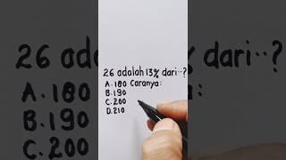 Cara mudah dan benar menghitung persen #shortvideo #feedshorts #matematika