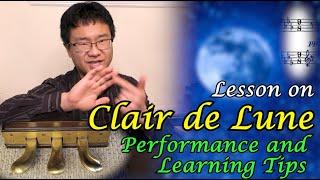 Lesson on Clair de Lune - Sostenuto Middle Pedal Soft Pedal Finger Shape Rule Exception etc.