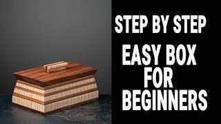 How to make a beautiful wooden box. Step by step tutorial. Easy woodworking project