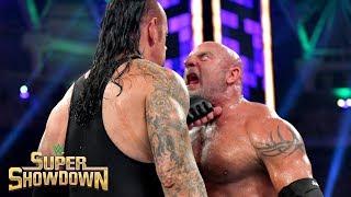 Goldberg drops The Undertaker with two brutal Spears WWE Super ShowDown 2019