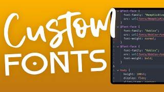 How to Add a Custom Fonts to Your Website HTML and CSS