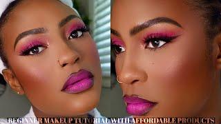 DETAILED BEGINNER-FRIENDLY MAKEUP TUTORIAL USING AFFORDABLE MAKEUP PRODUCTS #darkskin #brownskin