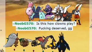 FULL WIND RIDER TEAM DESTROYED THIS NOOB ON POKEMON SHOWDOWN 