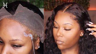 HOW TO INSTALL A LACE FRONTAL WIG WITHOUT BALD CAP  ft. Klaiyi Hair